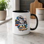 Tech Mug "Powered By AI & Caffeine" Powered By AI & Caffeine 325ml Ceramic Coffee Mug – Funny Robot Programmer Mug with Prompt Coffee Repeat & Tech Books | Gift for Techies | Fast Dispatch by UK Seller (M3323)