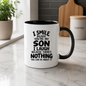 Funny Mug "I Smile Because You’re My Son I Laugh Because There’s Nothing You Can Do About It" 350ml Ceramic Coffee Cup, Cheeky Mum Dad to Son Gift, Birthday Christmas Secret Santa Mother Father Family Humour | Fast Dispatch by UK Seller (M1087)