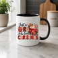 Christmas Mug "Just a Girl Who Loves Christmas" Festive Hot Chocolate Coffee Cup 350ml Ceramic, Cute Gingerbread Candy Cane Winter Gift for Her Mum Daughter Sister Girlfriend, Xmas Secret Santa Stocking Filler | Fast Dispatch by UK Seller (M1144)