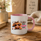 Humorous Mug "Coffee First Adulting Later" Highland Cow 325ml Ceramic Coffee Mug Cute Animal Tea Cup with Sunglasses, Leopard Bow & Coffee Cup Gift | Available in Multicolours | Fast Dispatch by UK Seller (M1276)