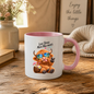 Novelty Mug Relaxing Tropical Highland Cow "Less Stress More Moo-ments" Ceramic Coffee Mug – Beach Vacation Farm Animal with Sunglasses & Coconut Drink Tea Cup Gift | Available in Multicolours | Fast Dispatch by UK Seller (M1226)