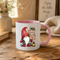 Inspiring Mug "Be Kind Be Merry Be Gnomely Be You" Gnome 325ml Ceramic Coffee Mug Festive Winter Holiday Tea Cup with Sign, Lantern & Red Hat Gift | Available in Multicolours | Fast Dispatch by UK Seller (M1257)