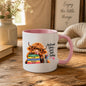 Humorous Mug "Brilliant Ideas... Just Not Today" Highland Cow 325ml Ceramic Coffee Mug Cute Animal Tea Cup with Glasses, Stacked Books & Pencils | Available in Multicolours | Fast Dispatch by UK Seller (M1281)