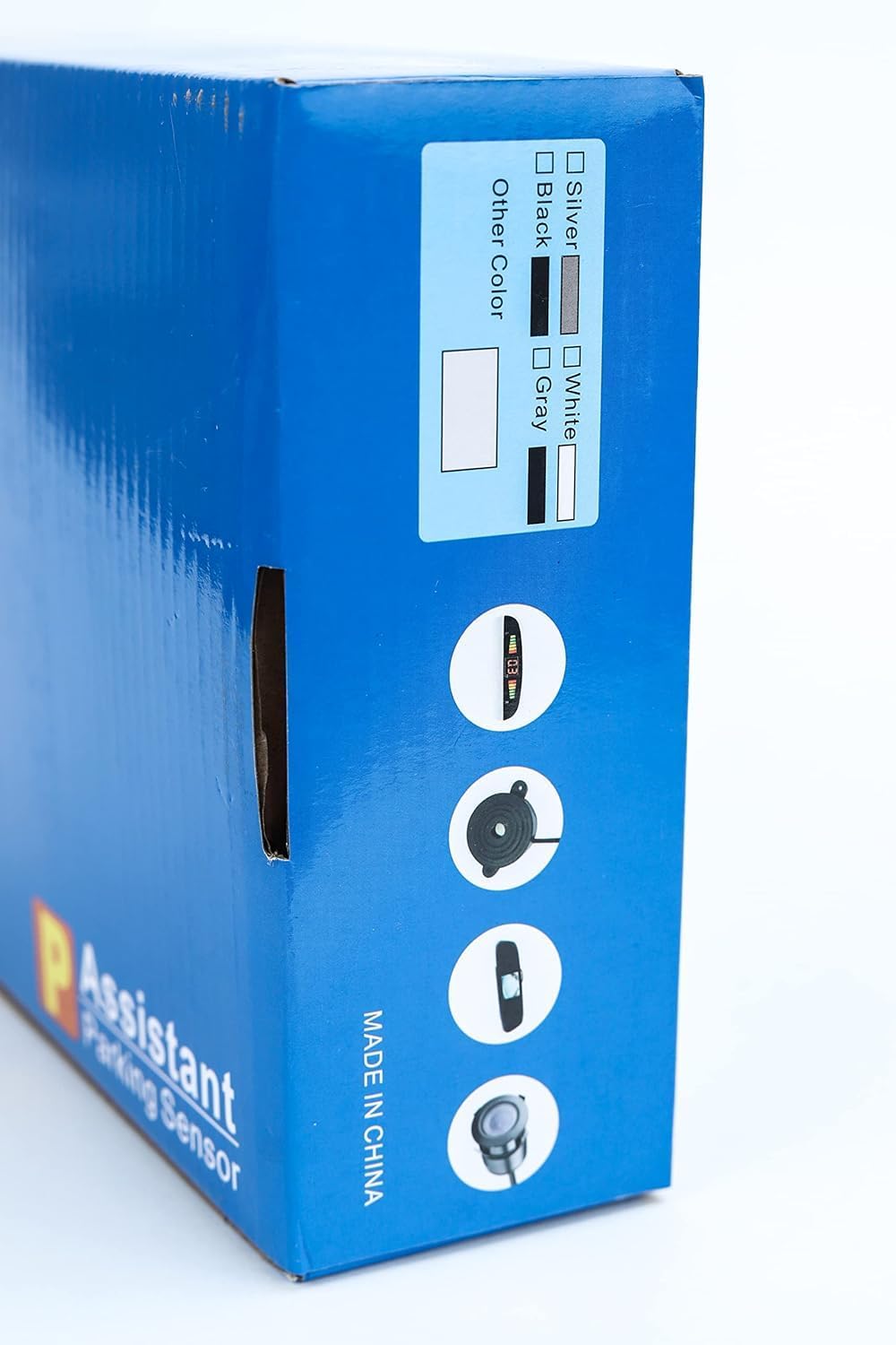 Parking Sensor with Side Guard, Dark Grey with Sounds, Car LCD Rear View Monitor, Parking Sensor, Indicator and Camera