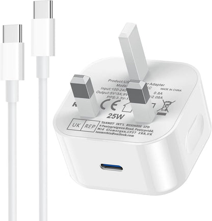Woox GaN 20W USB-C Power Delivery Wall Charger with Type-C to Type-C Cable – Model MX0250