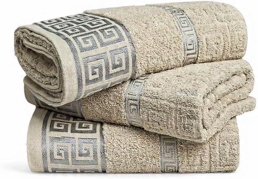 Pack of 3 Large Odella Bath Sheets Towels 90 x 150 cm, 100% Cotton Super Soft & Highly Absorbent Jumbo Bathroom Towels
