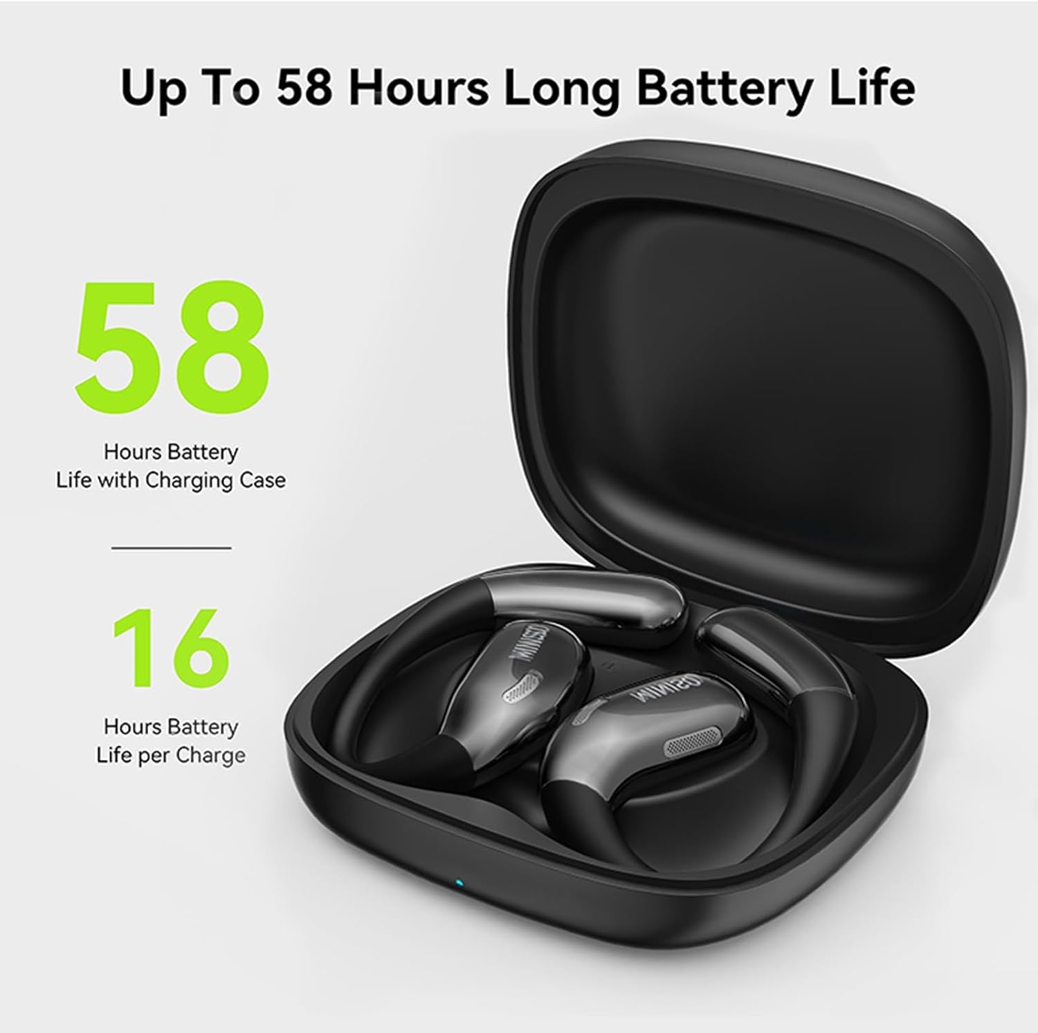 MINISO X28 OWS Translation Open Ear Wireless Bluetooth Earbuds Support 148 Languages Real Time Bluetooth Translation HiFi Sound Quality Sports Headphones IPX5 Waterproof with Microphone Black