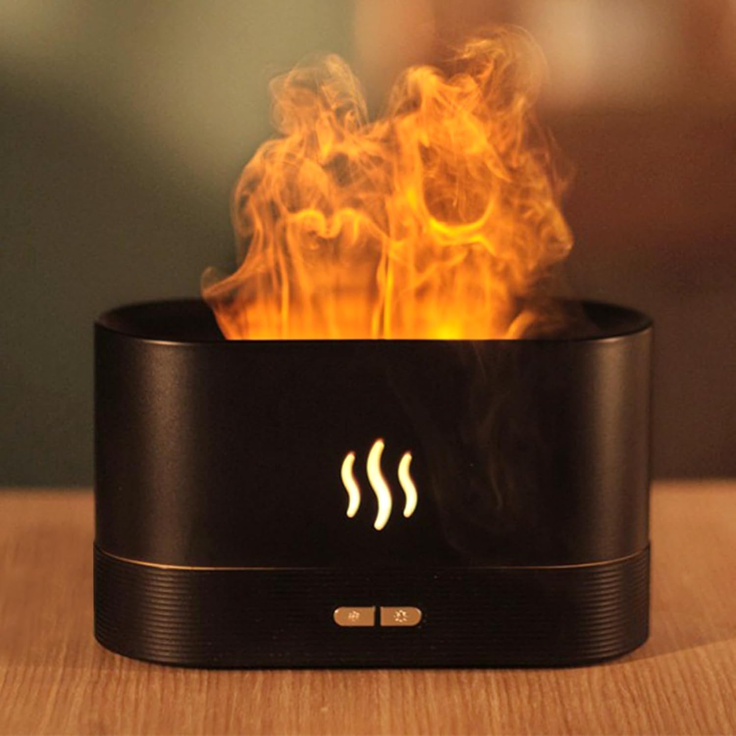 Flame Essential Oil Diffuser, Upgrade 7 Colour Lights Aromatherapy Diffuser, Super Quiet Air Humidifier, Electric Aroma Diffuser