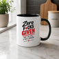 Funny Sweary Typography Mug "Zero F*CKS GIVEN And I'M Still A Nice Person" 325ml Ceramic Coffee Mug – Hilarious Sarcastic Work Cup & Sassy Slogan Graphic Gift | Available in Multicolours | Fast Dispatch by UK Seller (M3058)