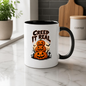 Halloween Mug "CREEP IT Real" Pumpkin Stack 325ml Ceramic Coffee Mug – Novelty Autumn Tea Cup with Jack-o'-Lantern Trio & Graveyard Graphic Gift | Available in Multicolours | Fast Dispatch by UK Seller (M3073)