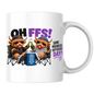 Camping Besties Highland Cows Mug "OH FFS! Same Madness Different Day!" Oh Ffs! Same Madness Different Day! 325ml Ceramic Coffee Mug – Cute Highland Cows in Camping Chairs Toasting Beer Bottles | Funny Bestie Gift | Fast Dispatch by UK Seller (M3373)