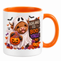 Halloween Mug "Highland Cow Ghost Boo Y'all" Highland Cow Ghost Boo Y'all 325ml Ceramic Coffee Mug – Cute Halloween Autumn Tea Cup with Ghost Sheet Highland Cow Jack O Lantern Candy Bucket Bats Graphic Gift | Fast Dispatch by UK Seller (M3212)