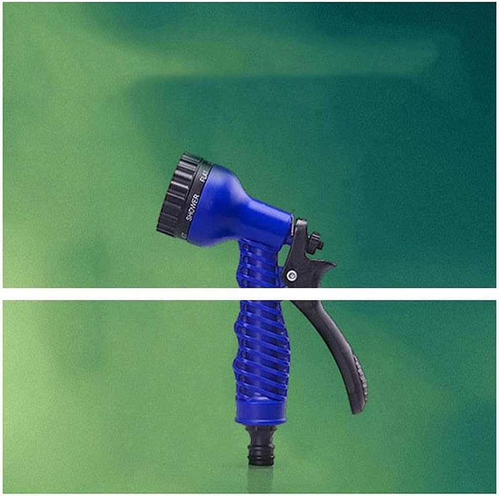 100ft Garden Hose Pipe 3 Times Expanding Flexible Light Weight Hose Pipes Reel with 7 Prayer for Washing Car/Watering Flowers/Vegetables/Cleaning Windows Car Wash Hose