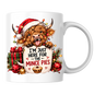 Highland Cow Christmas Mince Pies Mug "I'm Just Here For The Mince Pies" I'm Just Here For The Mince Pies 325ml Ceramic Coffee Mug – Cute Highland Cow in Hat with Fairy Lights & Mince Pie Graphic | Festive Holiday Gift | Fast Dispatch by UK Seller (M3412)