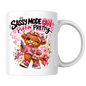 Highland Cow Mug "Sassy Mode On Puffin' Pretty" 325ml Ceramic Coffee Tea Cup – Pink Floral Bow, Hoodie & Vape Novelty Gift for Bestie, Women, Birthday – Fast Dispatch by UK Seller (M3496)