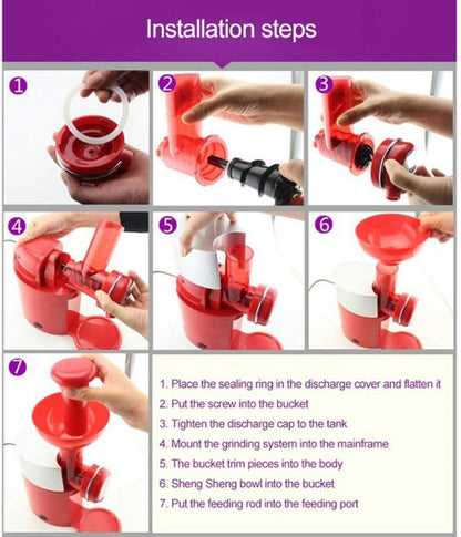 Big Boss 9249 Swirlio Frozen Fruit Dessert Maker, Red/Silver