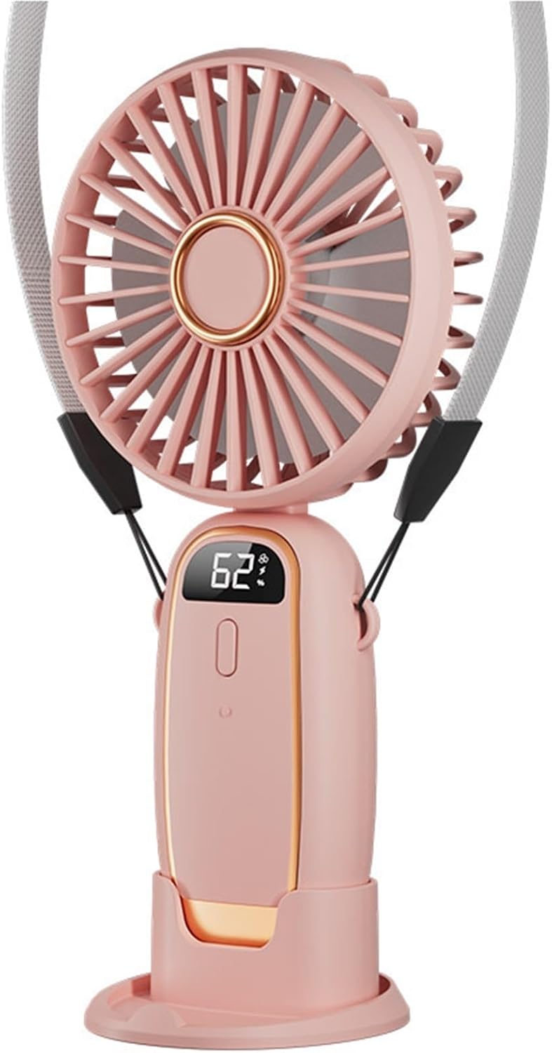 Premium Portable Handheld Fan with LED Digital Display 1200mAh
