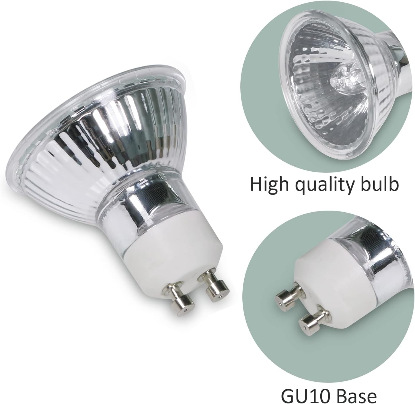 GU10 +C Halogen Bulbs 35W 24V Halogen Spotlight Bulbs 2800K Warm White 40° Beam Angle 2 Pin GU10 Bulb Dimmable - 6Pack