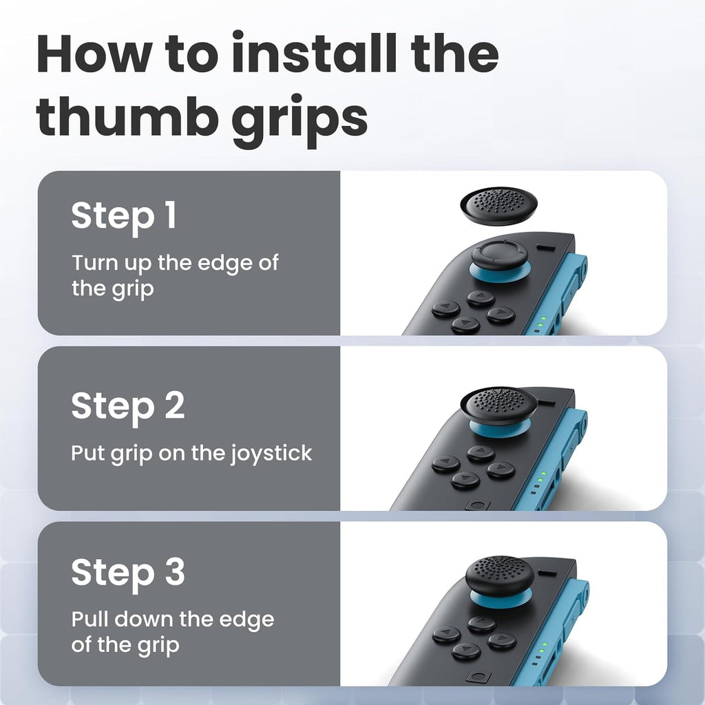 6PS Thumb Grip Caps for Nintendo Switch 2,Silicone Analog joystick Caps Cover for Xbox Series X/S and PS5/Slim/Controller, 3Pairs(6pcs), Black
