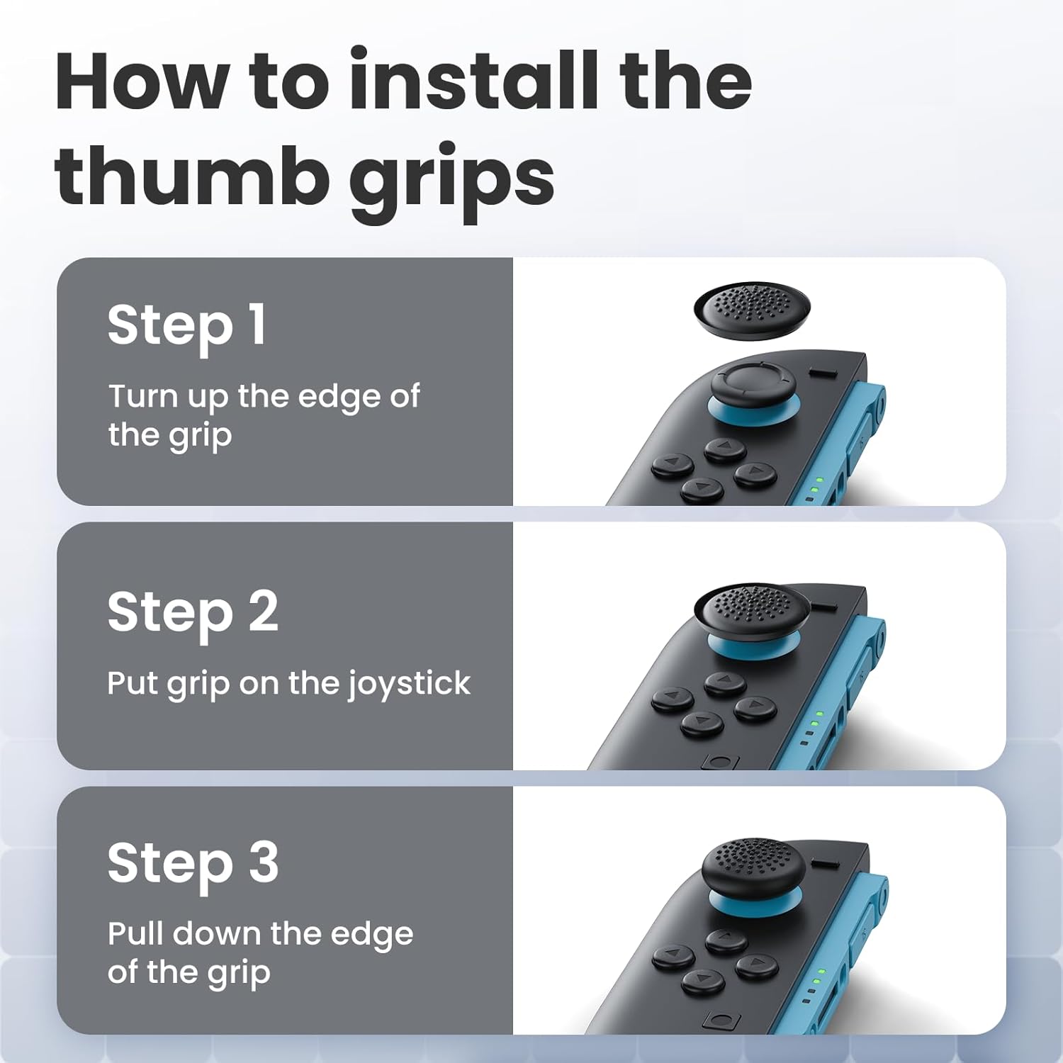 6PS Thumb Grip Caps for Nintendo Switch 2,Silicone Analog joystick Caps Cover for Xbox Series X/S and PS5/Slim/Controller, 3Pairs(6pcs), Black