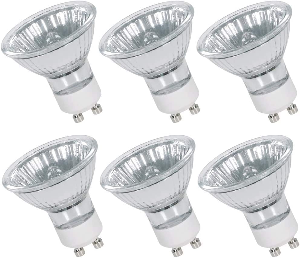 GU10 +C Halogen Bulbs 35W 24V Halogen Spotlight Bulbs 2800K Warm White 40° Beam Angle 2 Pin GU10 Bulb Dimmable - 6Pack