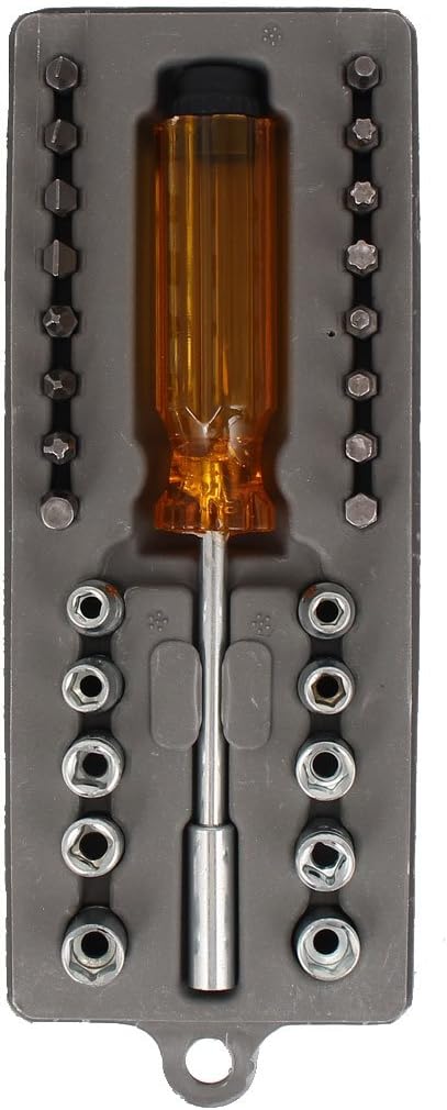 Nonslip Handle Slotted Torx Phillips Square Hex Socket Screwdriver Bits Set 27 in 1