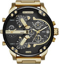 Diesel Mr. Daddy Watch for Men, Quartz Multifunctional Movement with Stainless Steel Strap