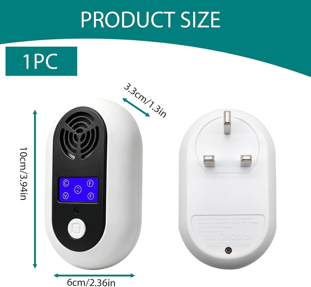 Pack of 4 Ultrasonic Pest Repeller Plug in for Home Garage Pet Safe Rodent Repellent Effective Mice Repellent & Rat Deterrent Electronic Mouse Repellent for Indoor Insect Repellent Control