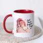 Inspirational Anime Mug "Good Music Brighter Days" Pink Hair Girl & Cat 325ml Ceramic Coffee Mug Wholesome Tea Cup with Headphones & Sleeping Kitten Graphic Gift | Available in Multicolours | Fast Dispatch by UK Seller (M3037)