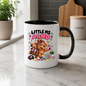 Funny ADHD Highland Cow Mug "Little Ms ADHD" Little Ms ADHD 325ml Ceramic Coffee Mug – Cute Highland Cow with Leopard Bow, Laptop, Coffee & Chaos | Relatable Neurodivergent & ADHD Humor Gift | Fast Dispatch by UK Seller (M3461)