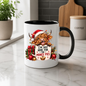 Highland Cow Christmas Mince Pies Mug "I'm Just Here For The Mince Pies" I'm Just Here For The Mince Pies 325ml Ceramic Coffee Mug – Cute Highland Cow in Hat with Fairy Lights & Mince Pie Graphic | Festive Holiday Gift | Fast Dispatch by UK Seller (M3412)