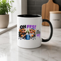 Camping Besties Highland Cows Mug "OH FFS! Same Madness Different Day!" Oh Ffs! Same Madness Different Day! 325ml Ceramic Coffee Mug – Cute Highland Cows in Camping Chairs Toasting Beer Bottles | Funny Bestie Gift | Fast Dispatch by UK Seller (M3373)