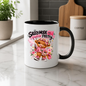 Highland Cow Mug "Sassy Mode On Puffin' Pretty" 325ml Ceramic Coffee Tea Cup – Pink Floral Bow, Hoodie & Vape Novelty Gift for Bestie, Women, Birthday – Fast Dispatch by UK Seller (M3496)