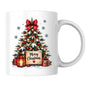 Cozy Mug "Merry Christmas" Red Bow Christmas Tree 325ml Ceramic Coffee Mug – Festive Winter Holiday Tea Cup with Lantern, Sign & Gifts Gift | Available in Multicolours | Fast Dispatch by UK Seller (M1264)