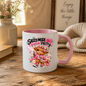 Highland Cow Mug "Sassy Mode On Puffin' Pretty" 325ml Ceramic Coffee Tea Cup – Pink Floral Bow, Hoodie & Vape Novelty Gift for Bestie, Women, Birthday – Fast Dispatch by UK Seller (M3496)