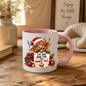Highland Cow Christmas Mince Pies Mug "I'm Just Here For The Mince Pies" I'm Just Here For The Mince Pies 325ml Ceramic Coffee Mug – Cute Highland Cow in Hat with Fairy Lights & Mince Pie Graphic | Festive Holiday Gift | Fast Dispatch by UK Seller (M3412)