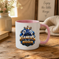 Gaming Mug "Gamers Play Bigger" Gamers Play Bigger 325ml Ceramic Coffee Mug – Royal Gold & Blue Gaming Controller Crest with Crown & Slogan | Video Game Gift | Fast Dispatch by UK Seller (M3349)