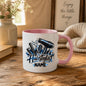 Personalised Mug "Hairstylist" Custom Name Hairdresser Coffee Cup 350ml Ceramic, Male Female Barber Hair Salon Design, Pink Floral Blue Hair Tools, Gift for Stylist Beautician Colleague, Birthday Christmas Secret Santa | Fast Dispatch by UK Seller (M1196)