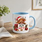 Highland Cow Christmas Mince Pies Mug "I'm Just Here For The Mince Pies" I'm Just Here For The Mince Pies 325ml Ceramic Coffee Mug – Cute Highland Cow in Hat with Fairy Lights & Mince Pie Graphic | Festive Holiday Gift | Fast Dispatch by UK Seller (M3412)