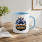Gaming Mug "Gamers Play Bigger" Gamers Play Bigger 325ml Ceramic Coffee Mug – Royal Gold & Blue Gaming Controller Crest with Crown & Slogan | Video Game Gift | Fast Dispatch by UK Seller (M3349)
