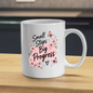 Inspirational Quote Mug "Small Steps Big Progress" Pink Floral Butterfly 325ml Ceramic Coffee Mug Motivational Tea Cup with Cherry Blossoms & Butterflies Graphic Gift | Available in Multicolours | Fast Dispatch by UK Seller (M3030)