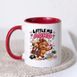Funny ADHD Highland Cow Mug "Little Ms ADHD" Little Ms ADHD 325ml Ceramic Coffee Mug – Cute Highland Cow with Leopard Bow, Laptop, Coffee & Chaos | Relatable Neurodivergent & ADHD Humor Gift | Fast Dispatch by UK Seller (M3461)