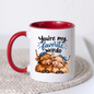 Funny Highland Cow Mug "You're My Favorite Weirdo" You're My Favorite Weirdo 325ml Ceramic Coffee Mug – Cute Couple Highland Cows with Blue Baseball Cap & Polka Dot Bow | Romantic & Funny Gift | Fast Dispatch by UK Seller (M3454)