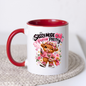 Highland Cow Mug "Sassy Mode On Puffin' Pretty" 325ml Ceramic Coffee Tea Cup – Pink Floral Bow, Hoodie & Vape Novelty Gift for Bestie, Women, Birthday – Fast Dispatch by UK Seller (M3496)