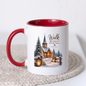 Christmas Mug "Walk By Faith Not By Sight 2 Corinthians 5:7" 325ml Ceramic Coffee Mug – Snowy Winter Church Scene Mug With Lanterns Pine Trees Christian Holiday Gift | Available in Multicolours | Fast Dispatch by UK Seller (M3303)