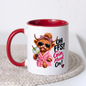 Highland Cow Gin Lover Mug "Oh FFS Gin Mood On!" Oh FFS! Gin Mood On! 325ml Ceramic Coffee Mug – Cute Highland Cow in Pink Bathrobe & Leopard Bow Holding Gin & Tonic Cocktail Glass | Funny Gift | Fast Dispatch by UK Seller (M3391)
