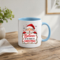 Magical Mug "Believe in the Magic of Christmas" Santa Ceramic Coffee Mug – Cute Holiday Tea Cup with Fairy Lights & Wooden Sign Gift 350ml | Available in Multicolours | Fast Dispatch by UK Seller (M1236)