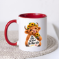 Uplifting Mug "Be Silly Be Kind Be Moo-tiful" Highland Cow Ceramic Coffee Mug - Cute Sunflower Farm Animal Tea Cup with Floral Crown Gift | Available in Multicolours | Fast Dispatch by UK Seller (M1224)