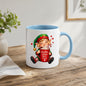 Cozy Mug "Christmas Calories Don't Count" Christmas Elf 325ml Ceramic Coffee Mug Funny Holiday Tea Cup with Whipped Cream & Candy Cane Gift | Available in Multicolours | Fast Dispatch by UK Seller (M1245)