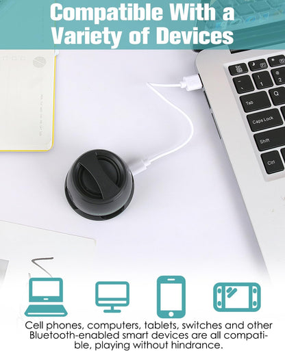 Magnetic Suction Ultra-Portable Wireless Bluetooth Speaker with LED Ambient Light | Transparent Mecha Mini Bass Speaker